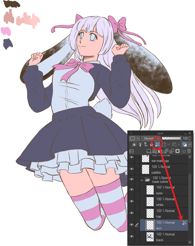 補正レイヤーでコントラストを確認する by LizStaley - お絵かきのコツ