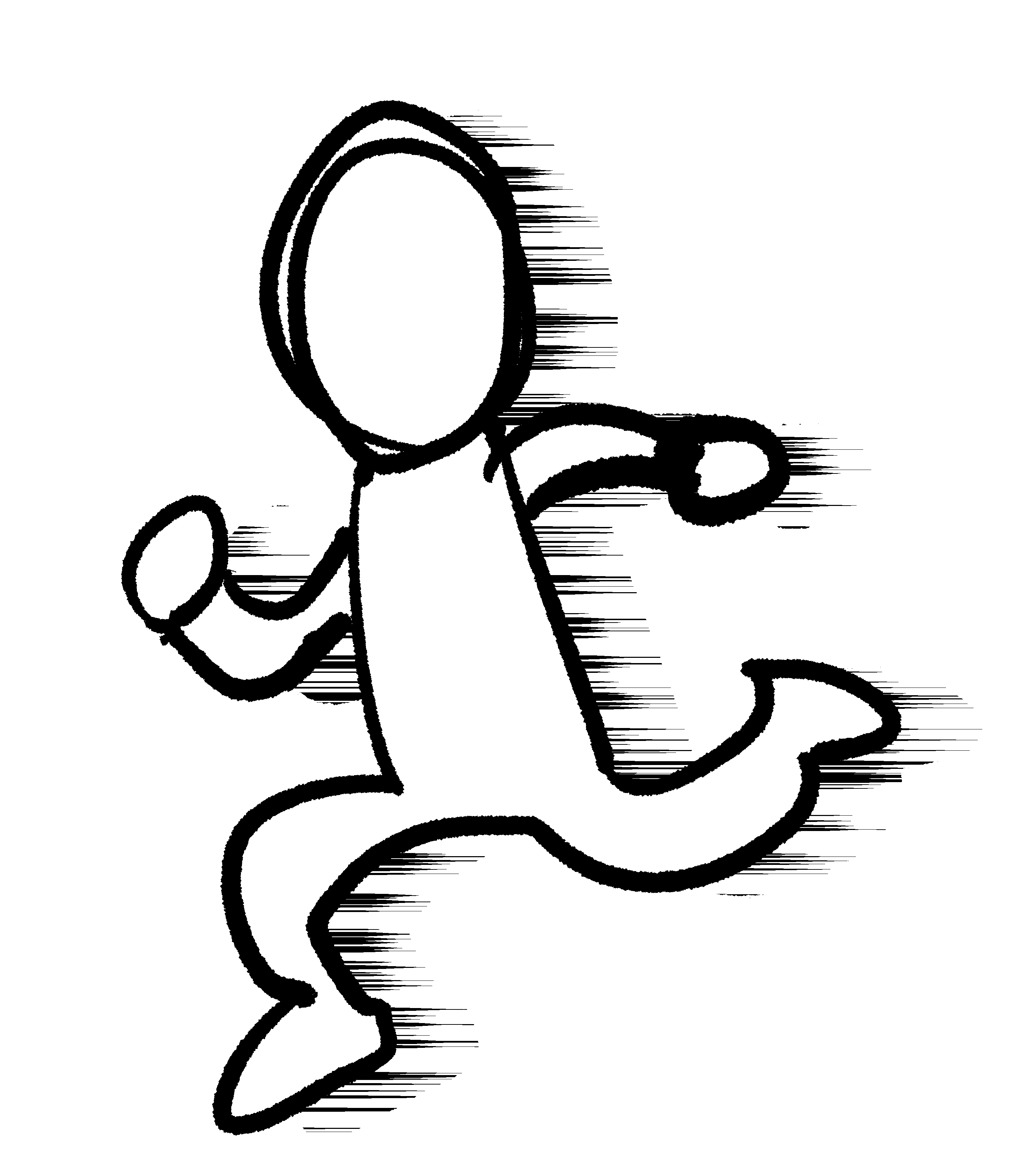 Create an effect line in the shape of a person by こぴとむ - Make 