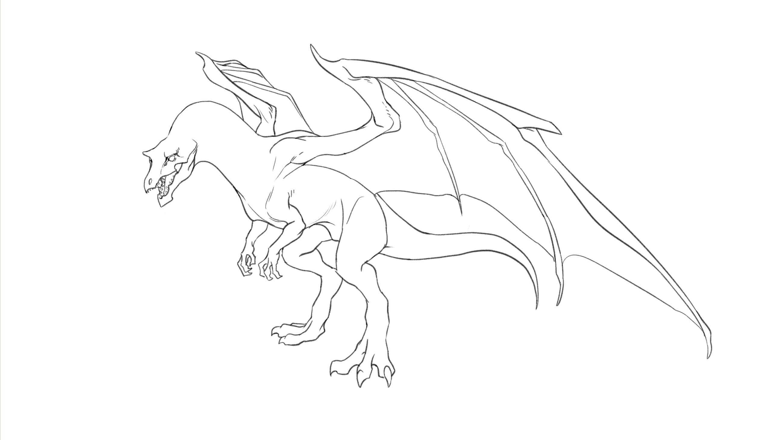 I am drawing dragons for the first time ever! HOW does the anatomy of a  dragon body look like?? I really dont know. Please help, this all looks so  wrong and I