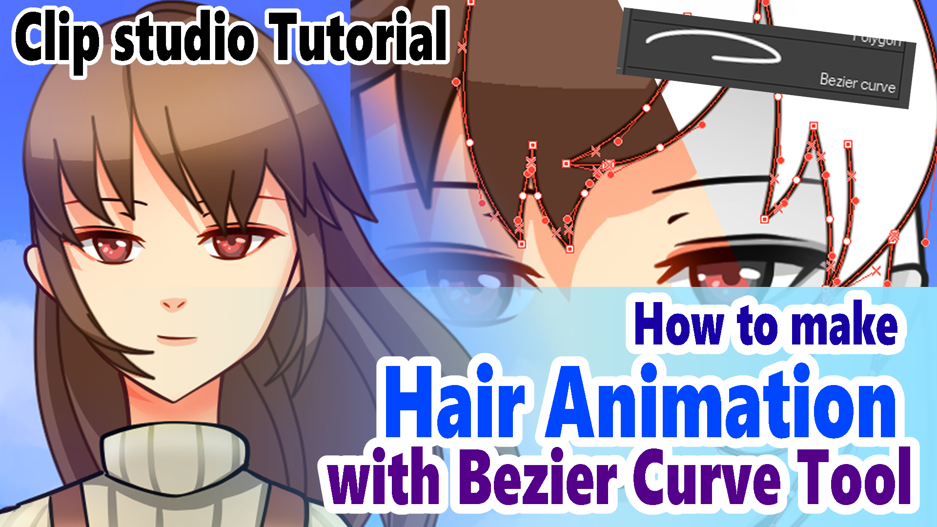 Blender Easy Make Anime Hair With Curves and Hair Material (ENG SUB)