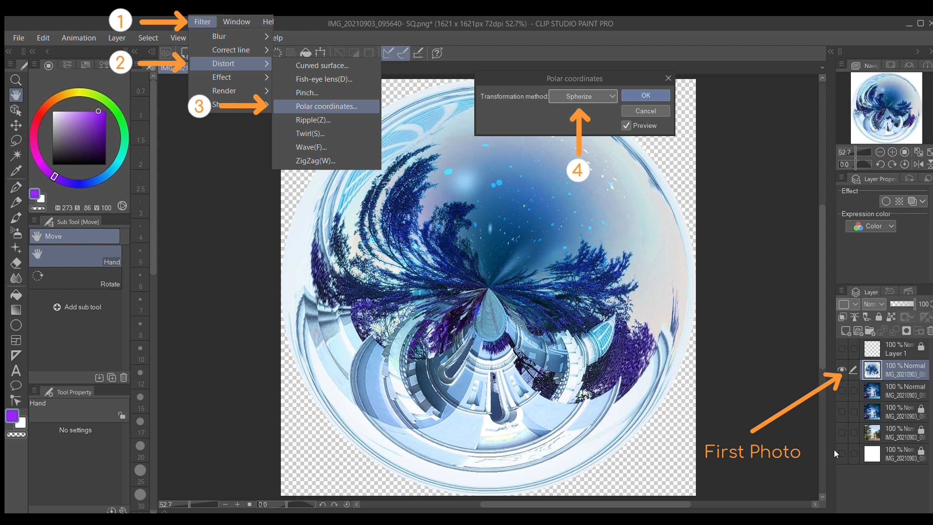 写真テクニック スノードームへの写真 By Linjunming Clip Studio Tips