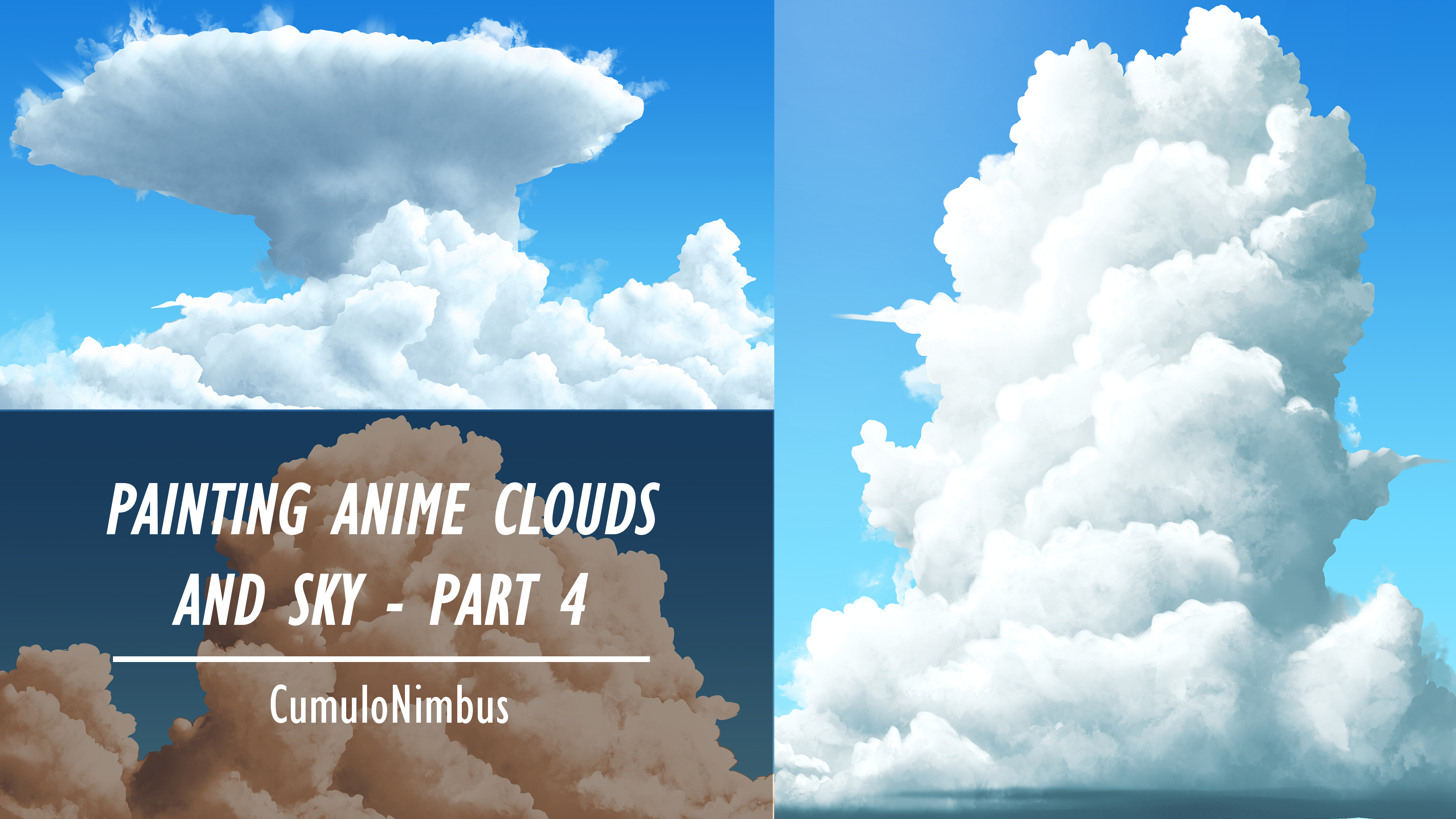 PAINTING ANIME CLOUDS & SKY - Part 4 “Anime Clouds and Sky #4” by  HatzelDawn - Make better art | CLIP STUDIO TIPS