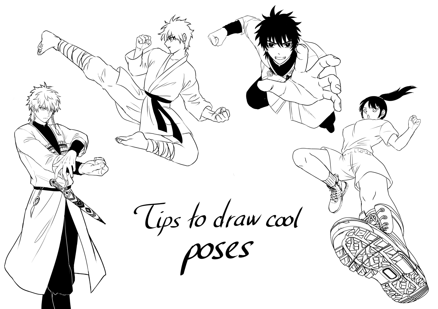 Step 3 Anime Action Scenes & Manga Poses Drawing Tutorial - How to Draw  Step by Step Drawing Tutorials