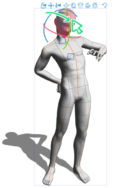 Virtual Pose 3 人体デッサン用ヌードポーズ集 360° CDRom Dakimakura front pose 3 - CLIP STUDIO ASSETS
