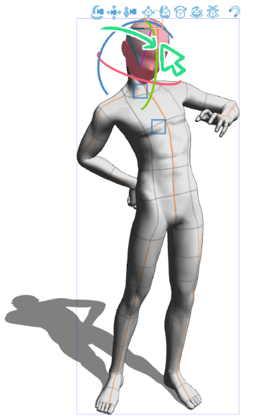 Create dynamic standing poses with 3D drawing figures by 一ノ四乗 