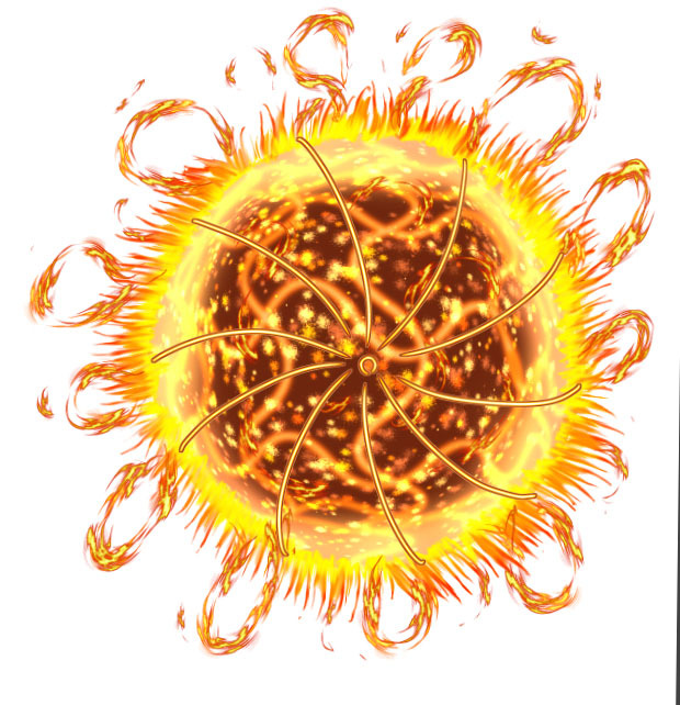 Llama Y Sol Solos Con Herramientas Basicas Metodo De Creacion De La Aplicacion De Efectos Consejos De Efectos Sol Bola De Fuego 1 Por 木村ゆかり Clip Studio Tips