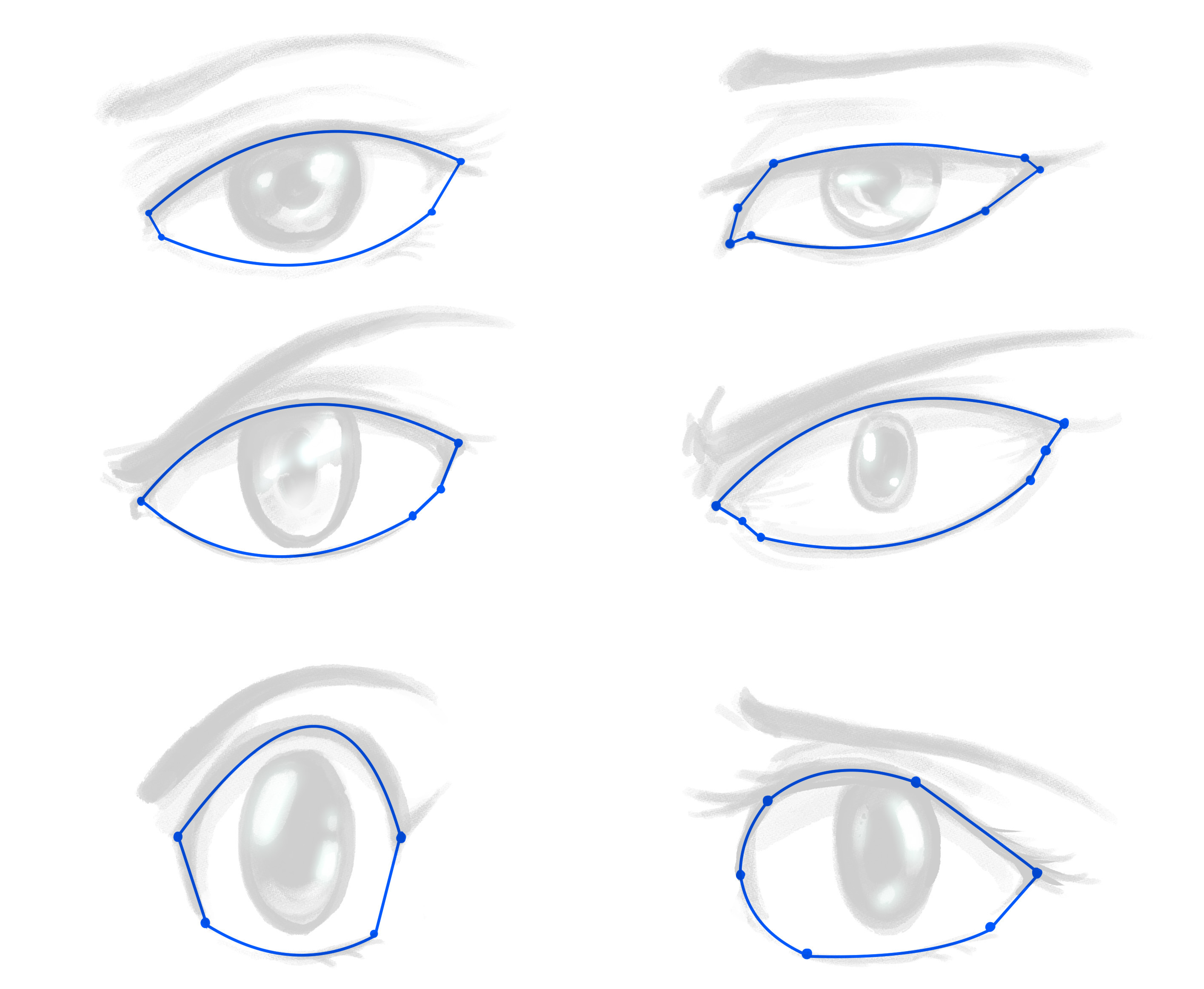 anime sketches of eyes