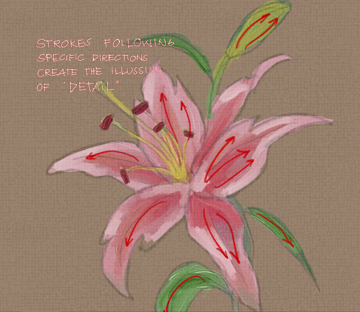 デジタルブラシで描く伝統的な花の絵 by lilyxxssi - お絵かきのコツ