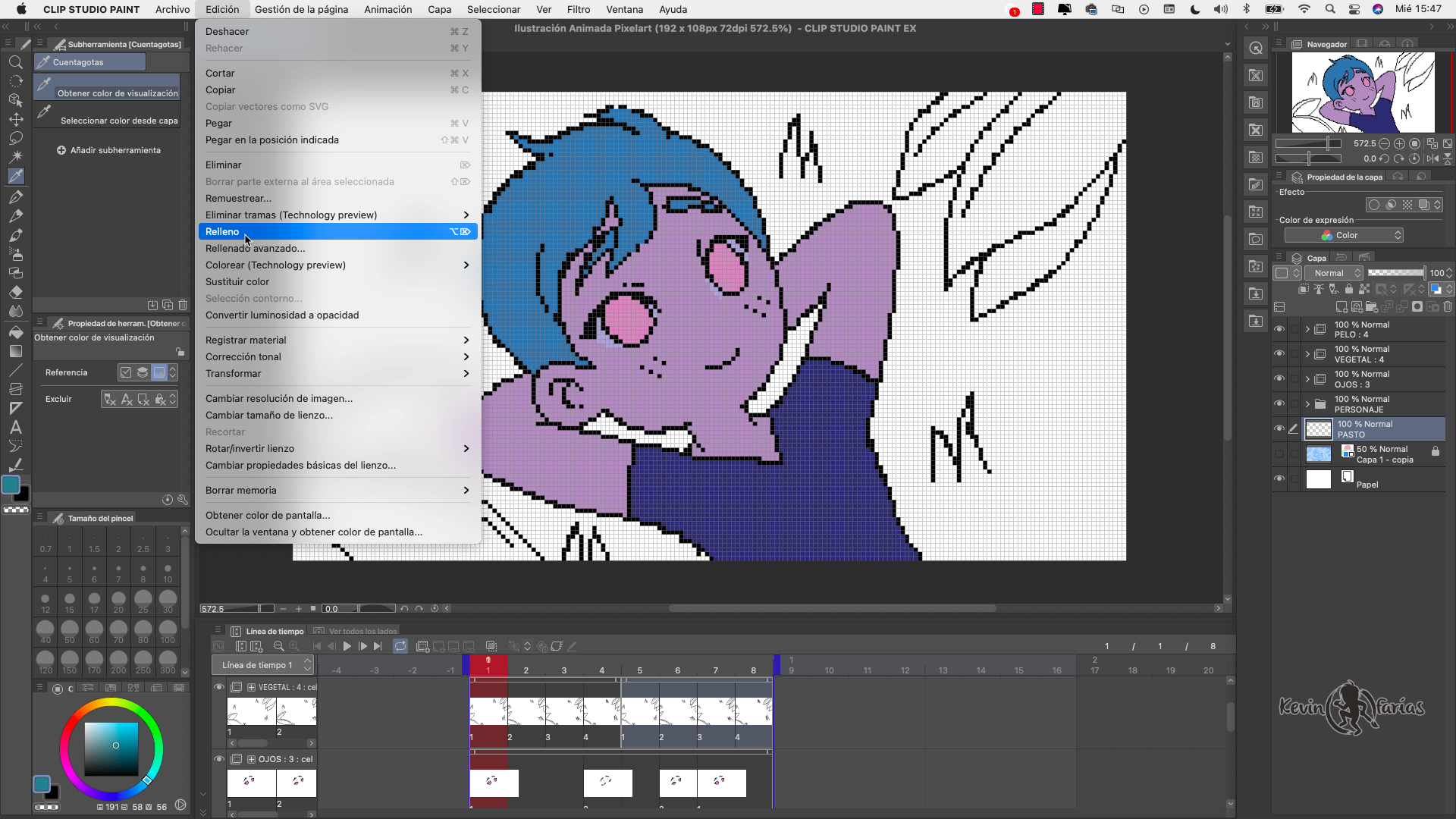 如何在clip Studio Paint 中製作像素藝術動畫 Clip Studio繪畫教程 7 By Kevinfarias Clip Studio Tips