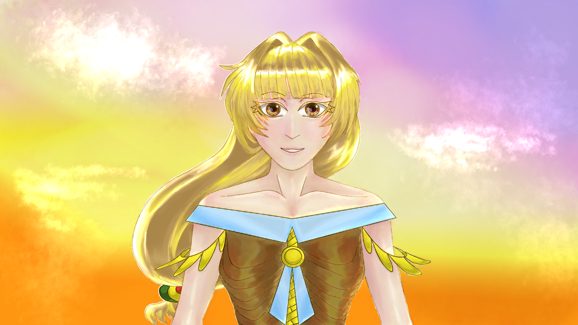 個性的な彼女の描き方 - キャラメルゴールドブラウンの髪色 by