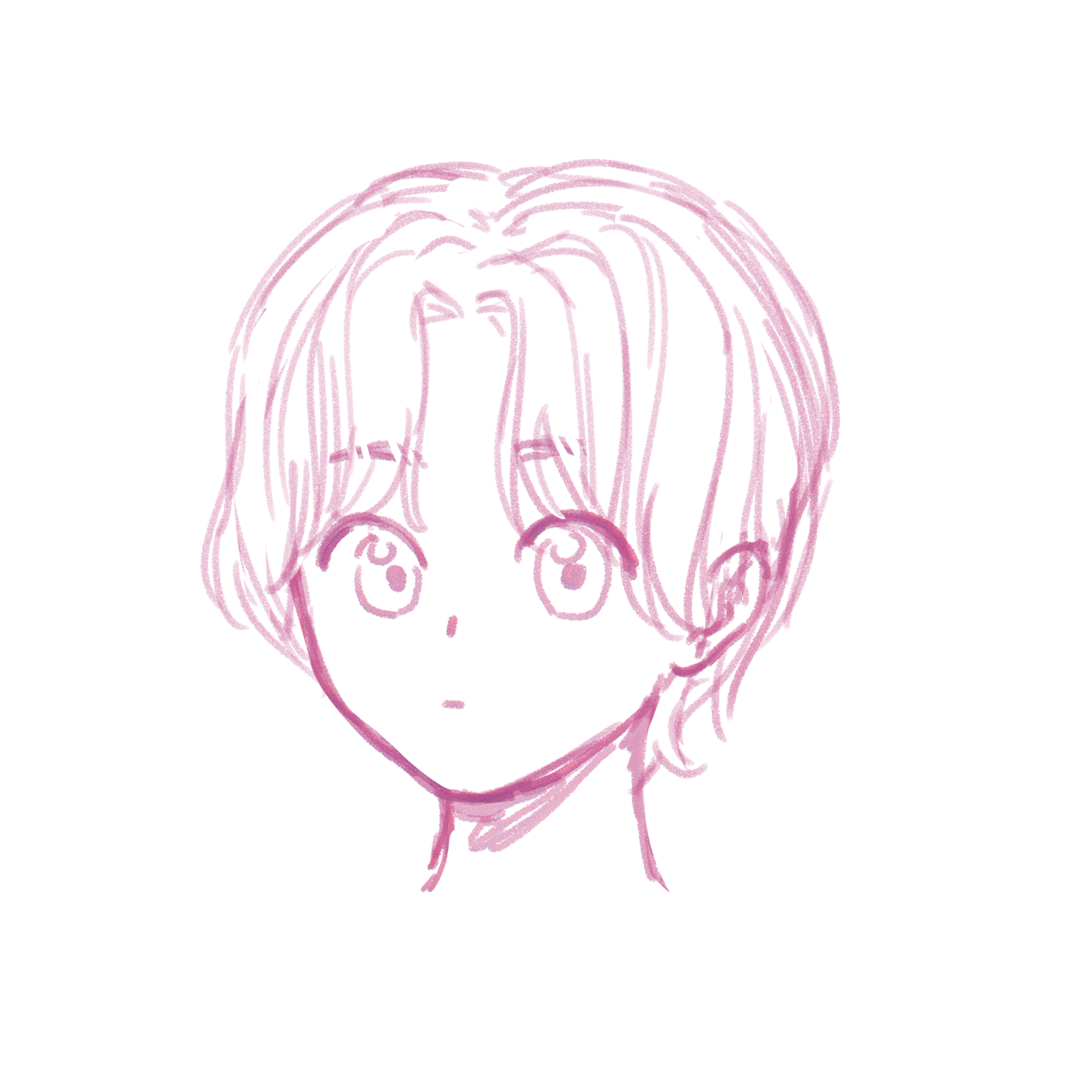 Image of Bangs cute drawing hairstyle