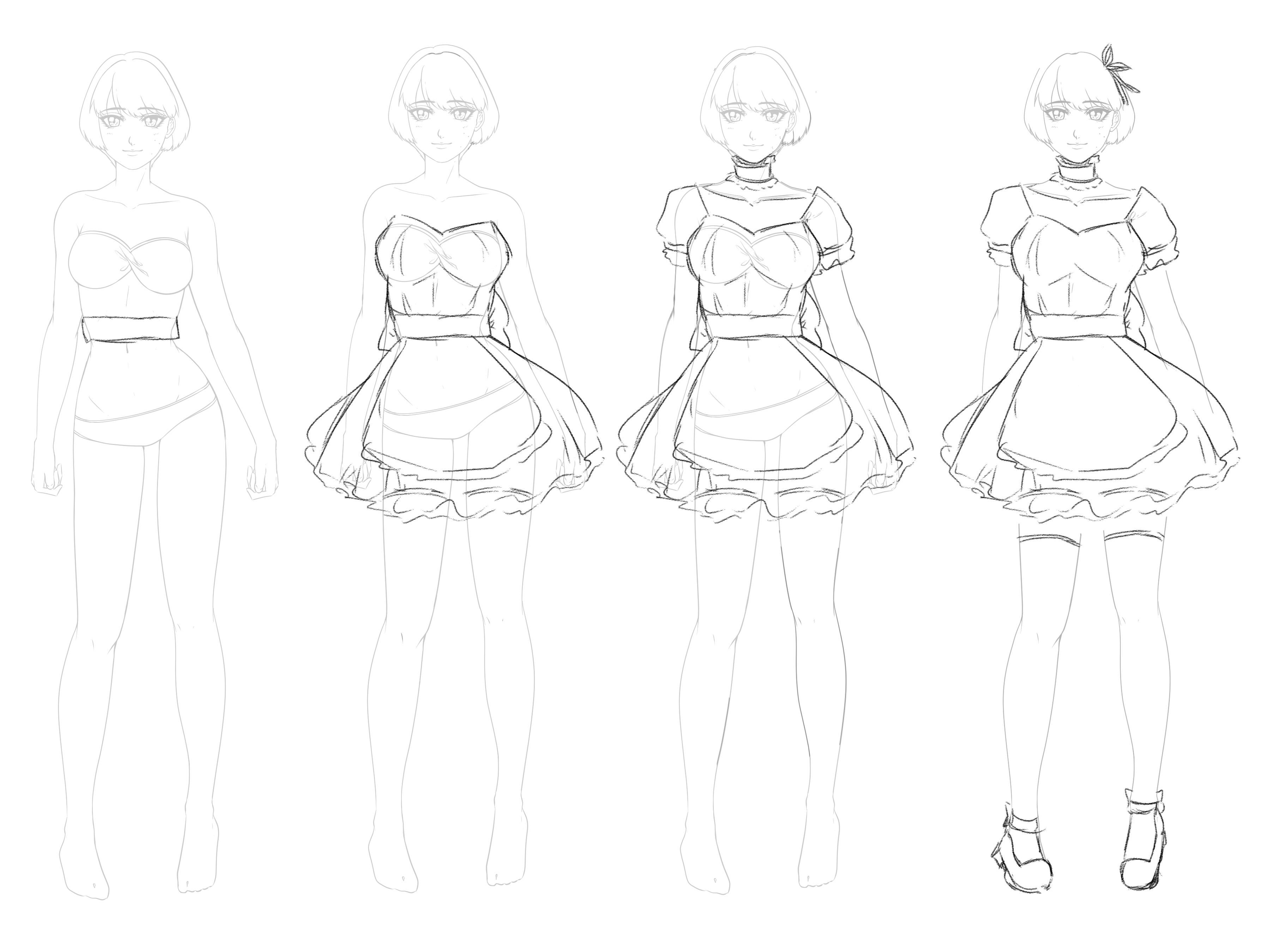 Anime Maid Outfit Drawing | truongquoctesaigon.edu.vn