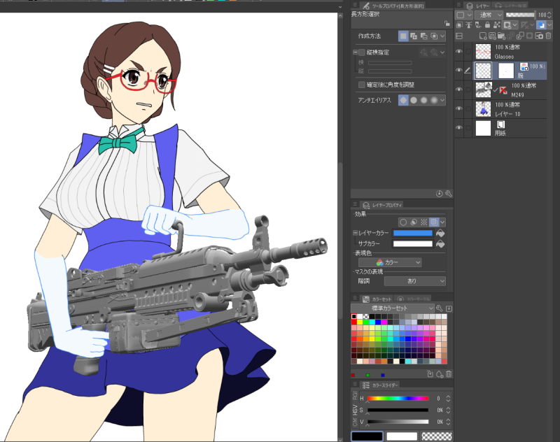 Creating character illustrations using 3D models by 恵方満貫