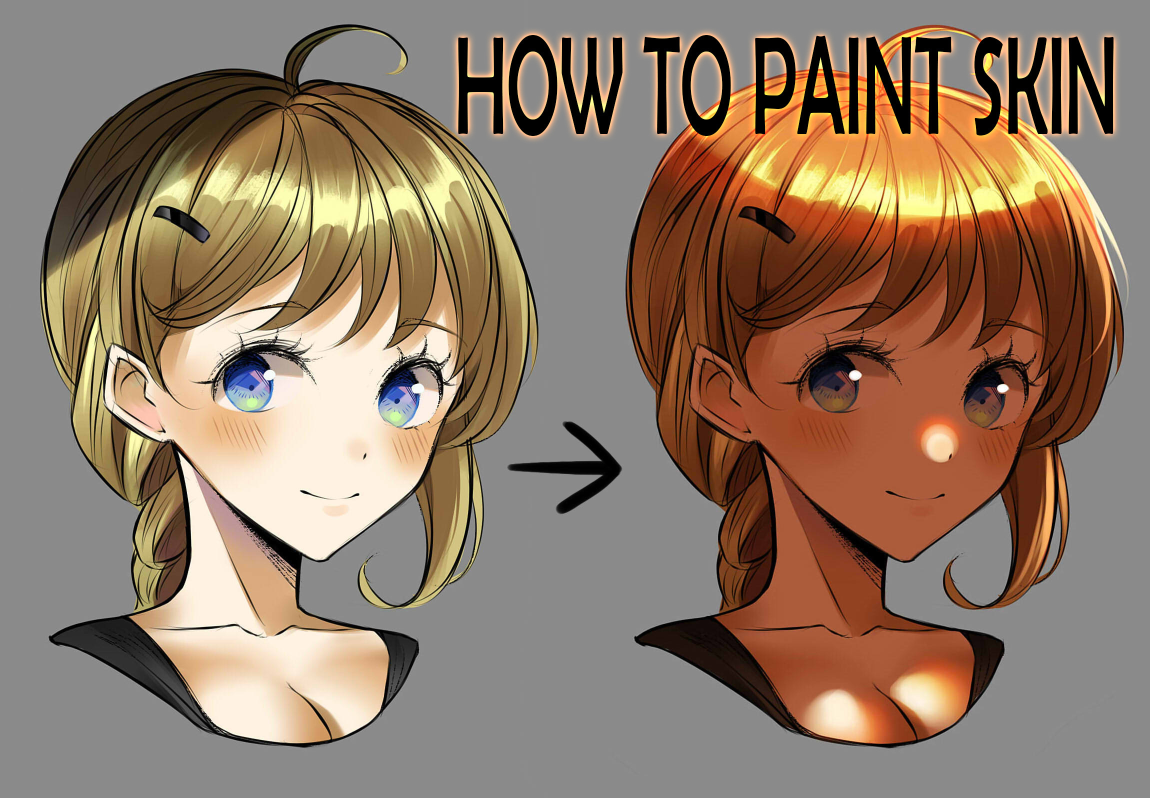 How to paint anime skin in different light sources by fhilippe124 - Make  better art