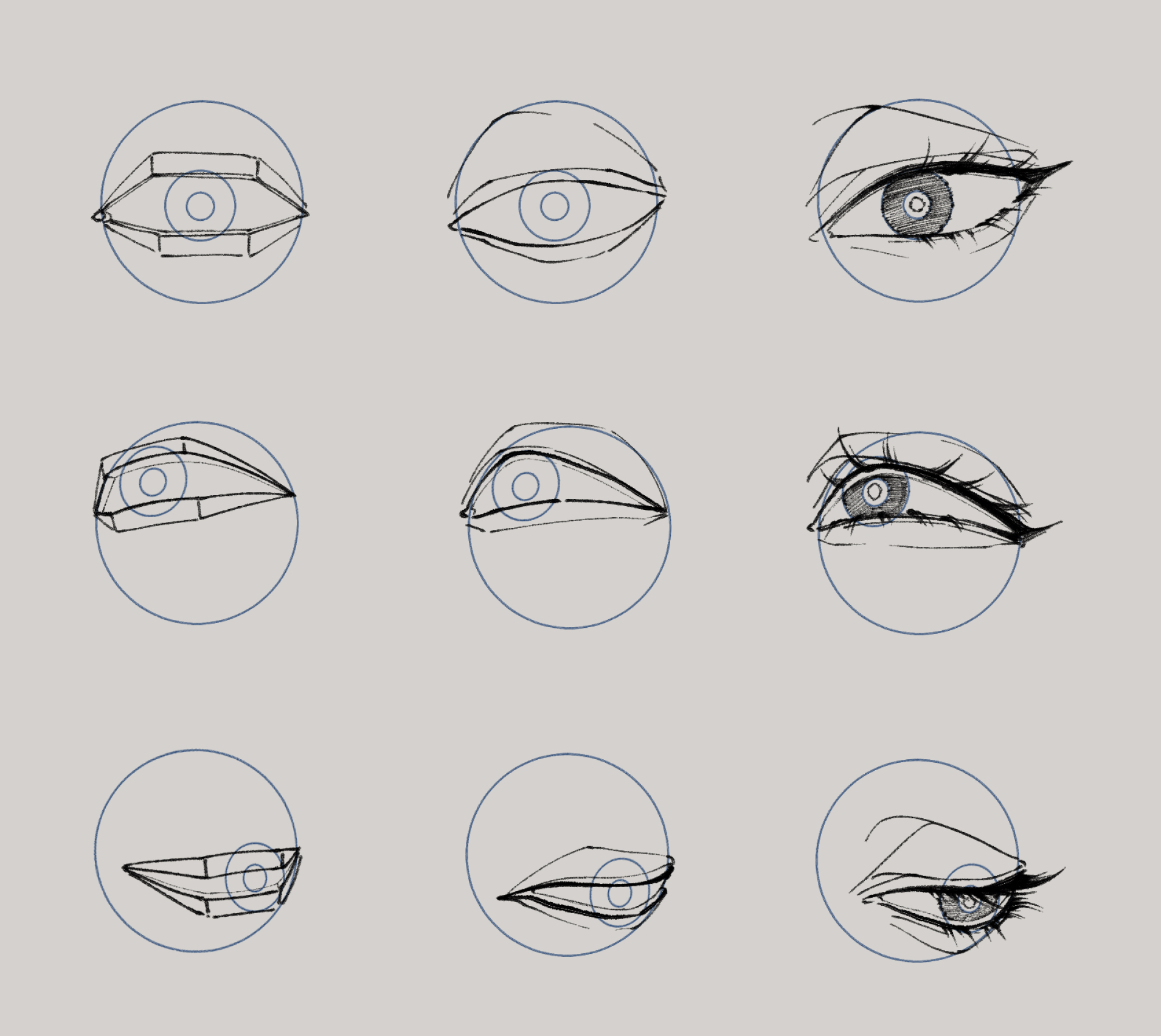 Drawing Eyes at Different Angles