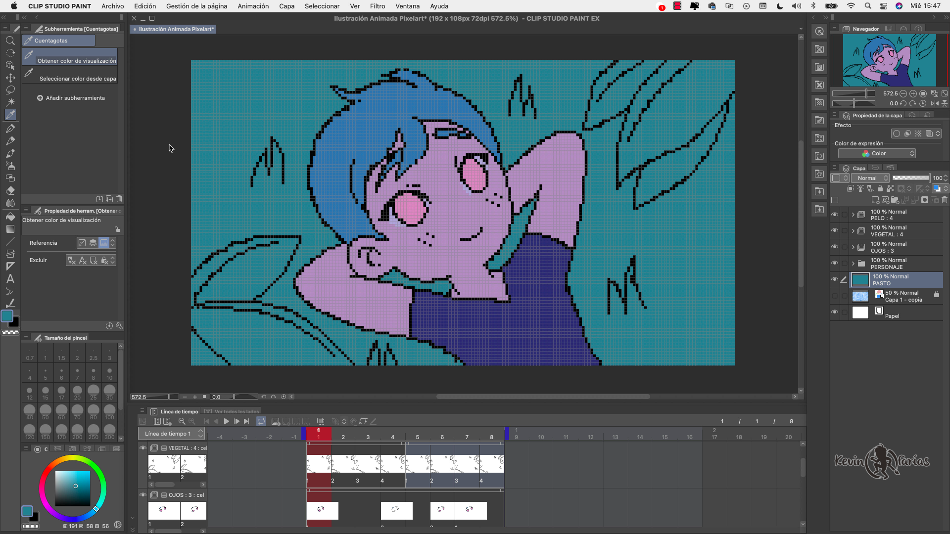 如何在clip Studio Paint 中製作像素藝術動畫 Clip Studio繪畫教程 7 By Kevinfarias Clip Studio Tips