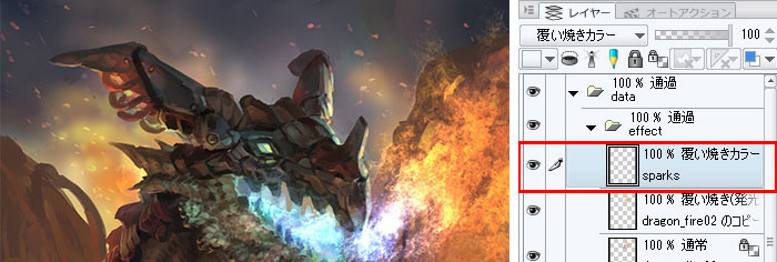 8 エフェクトの描画と最終調整 プロのイラストメイキング 電鬼 8 By Clipstudioofficial Clip Studio Tips