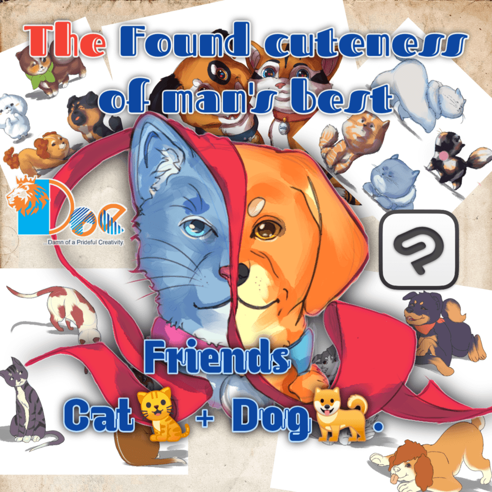 The Found cuteness of man's best friends 🐈+🐕. by Dannyyoung Make