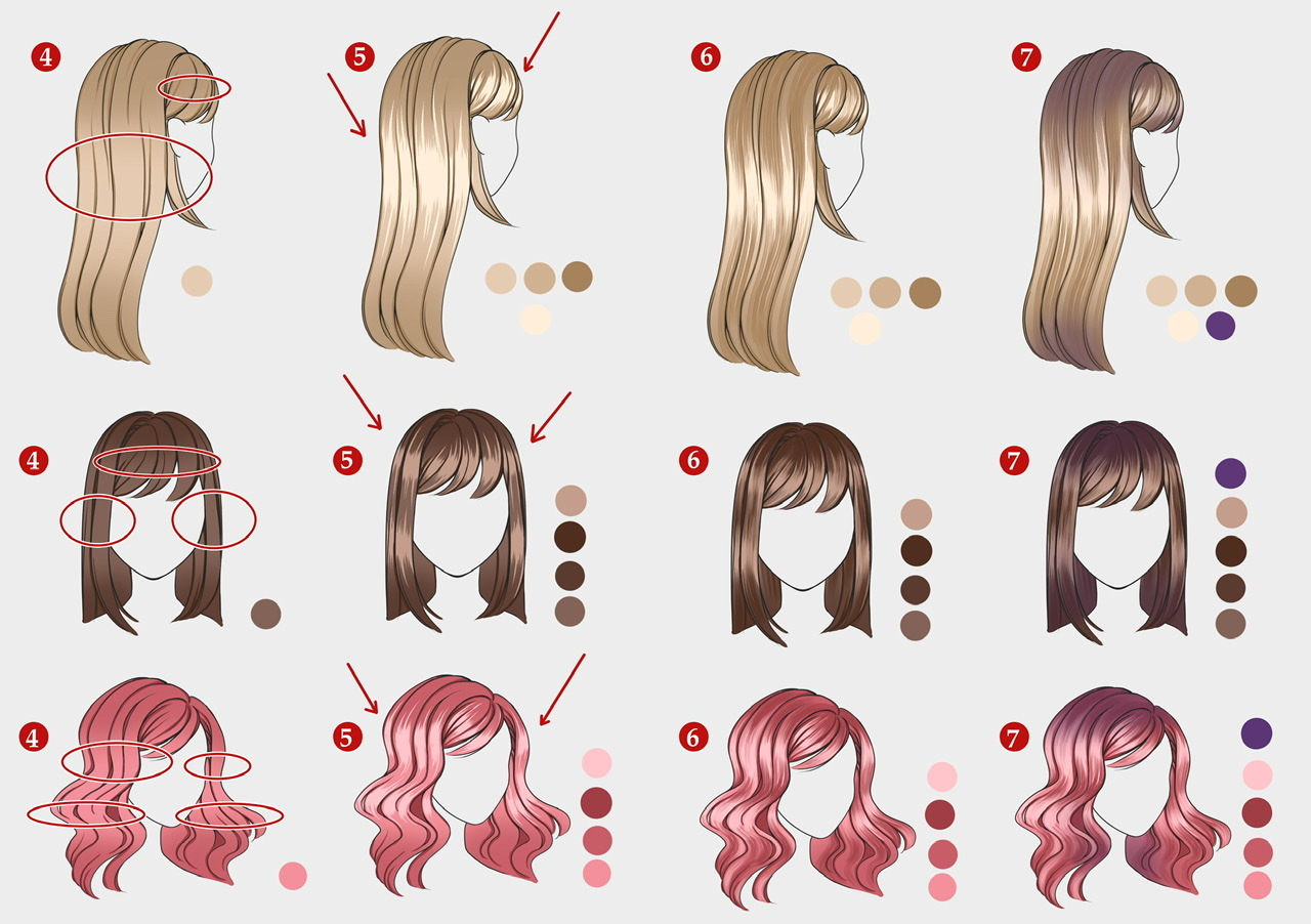 How To Shade Curly Hair Anime I ve tried so many times but i couldn t ...